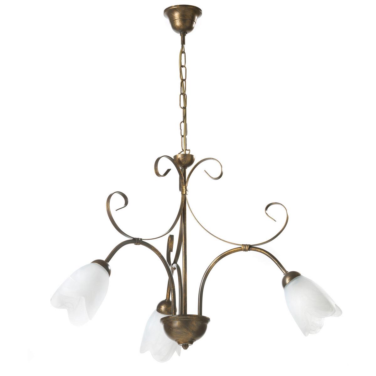 Kronleuchter Odino Braun L: 60 Cm - Braun, KONVENTIONELL, Metall (60/60/80cm)