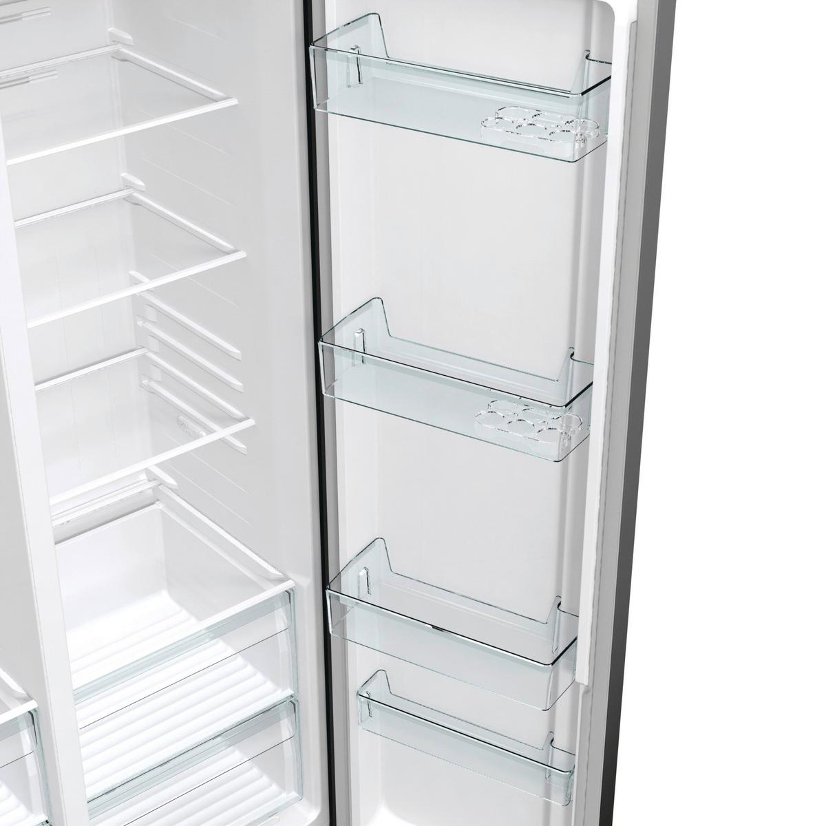 Side-by-side Nrr9185eabxl Advanced - Schwarz, MODERN, Glas/Kunststoff (91,5/178,6/67cm) - Gorenje