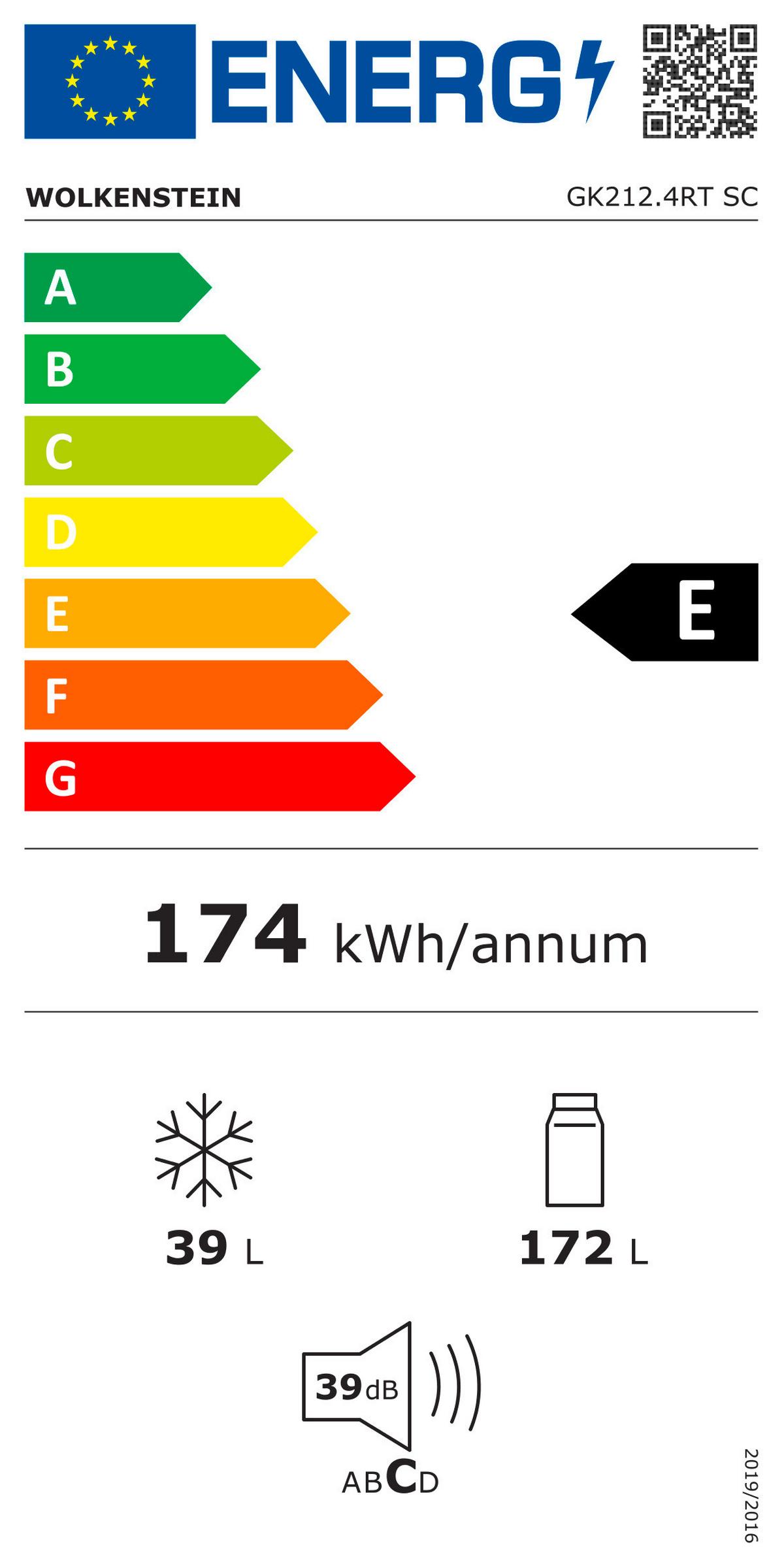 Kühl-gefrierkombination Cremefarben 39+172 L - Creme, Basics, Kunststoff/Metall (54,50/145,60/62,60cm) - Wolkenstein