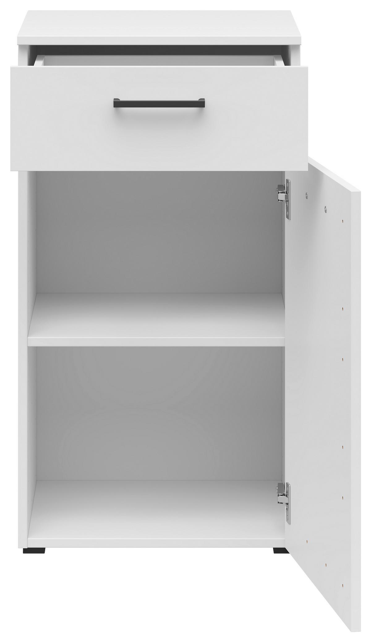 Komód Cabinet - fehér, Modern, faalapú anyag (45/83/40cm)