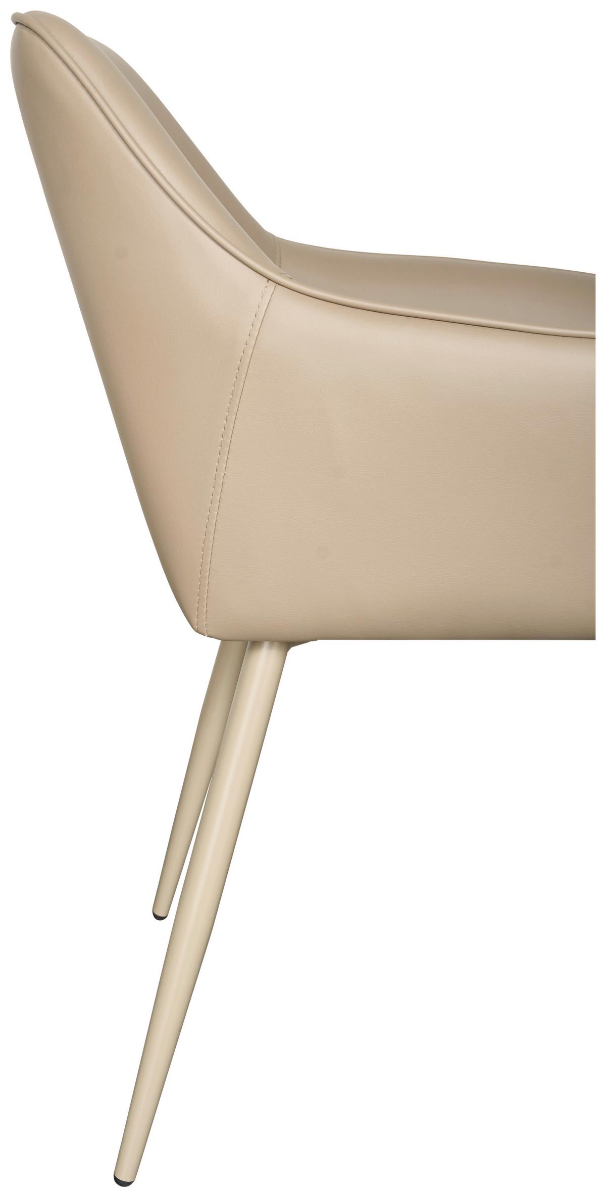 Armlehnstuhl Sevilla Khaki B: 56 cm - Khaki, MODERN, Textil/Metall (56/82/61cm) - Livetastic