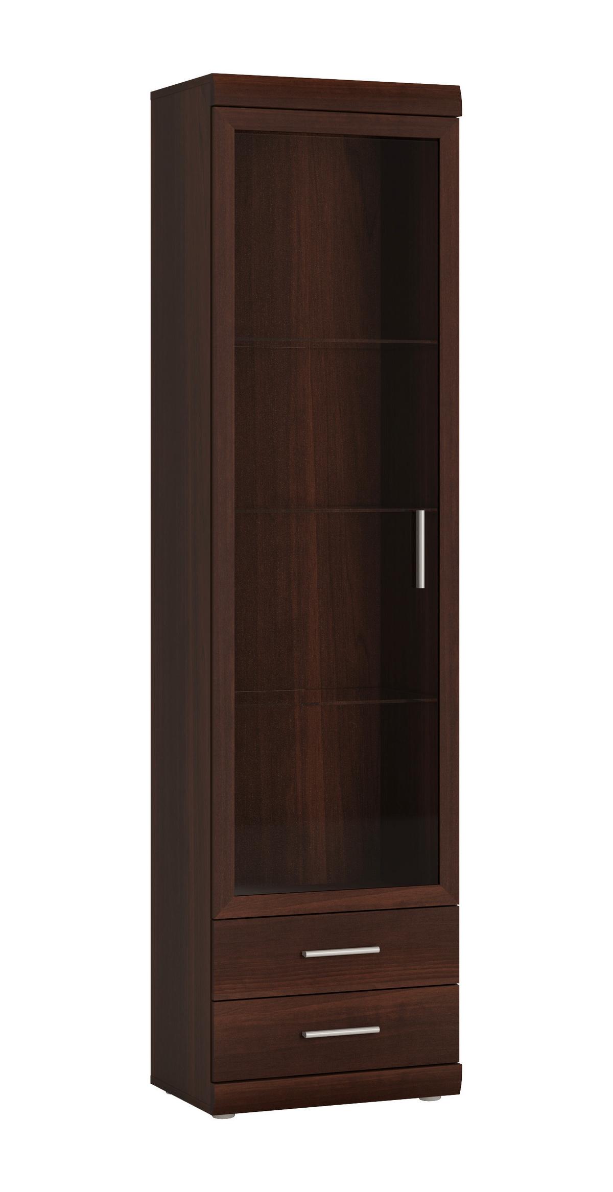 Vitrine Imperial Wallnussfarben B:50cm - Walnussfarben, KONVENTIONELL, Holzwerkstoff (50/195/38cm)