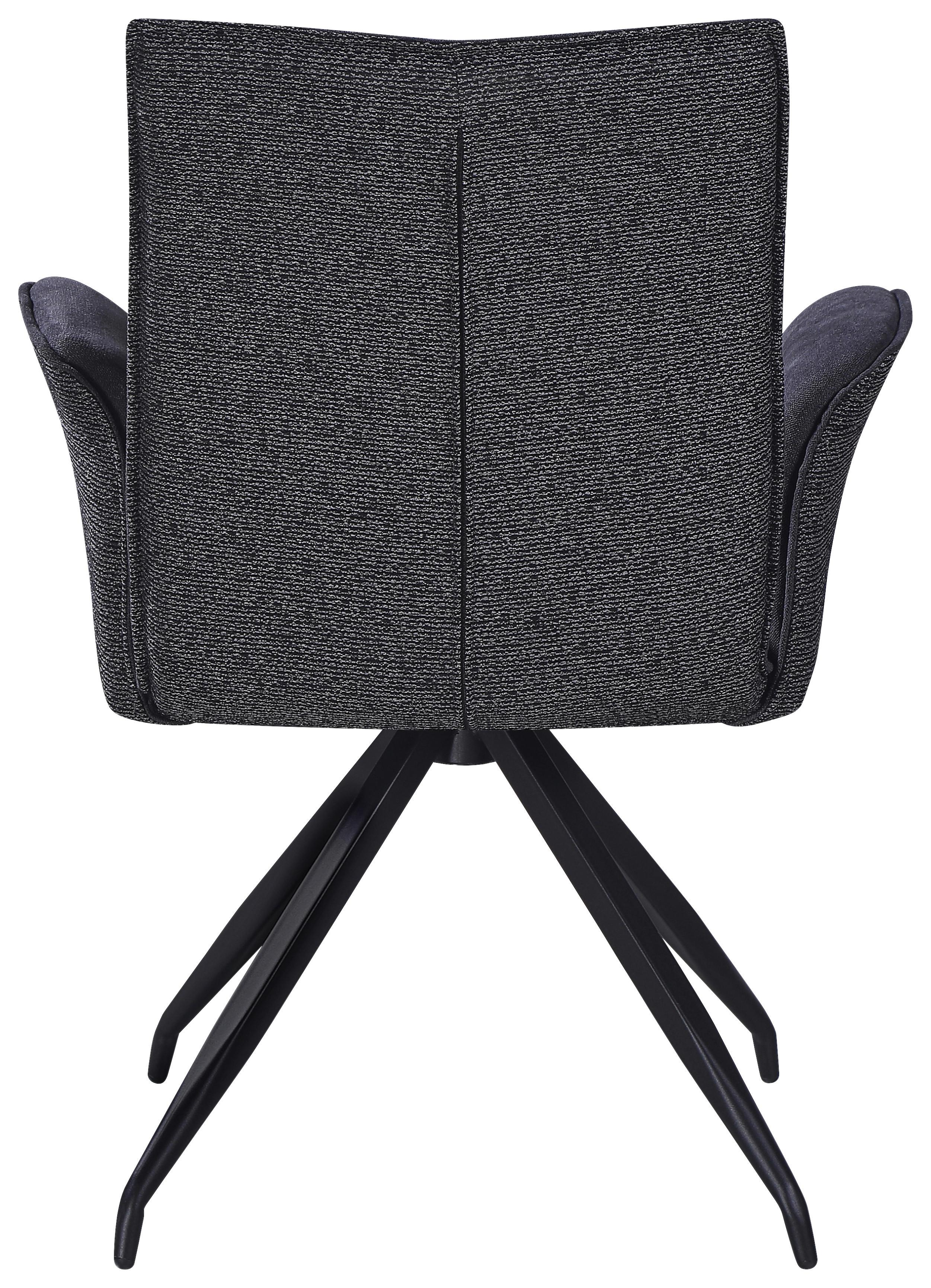 ŽIDLE S PODRUČKAMI NOVA - šedá/černá, Moderní, kov/textil (63/88/63cm) - Premium Living