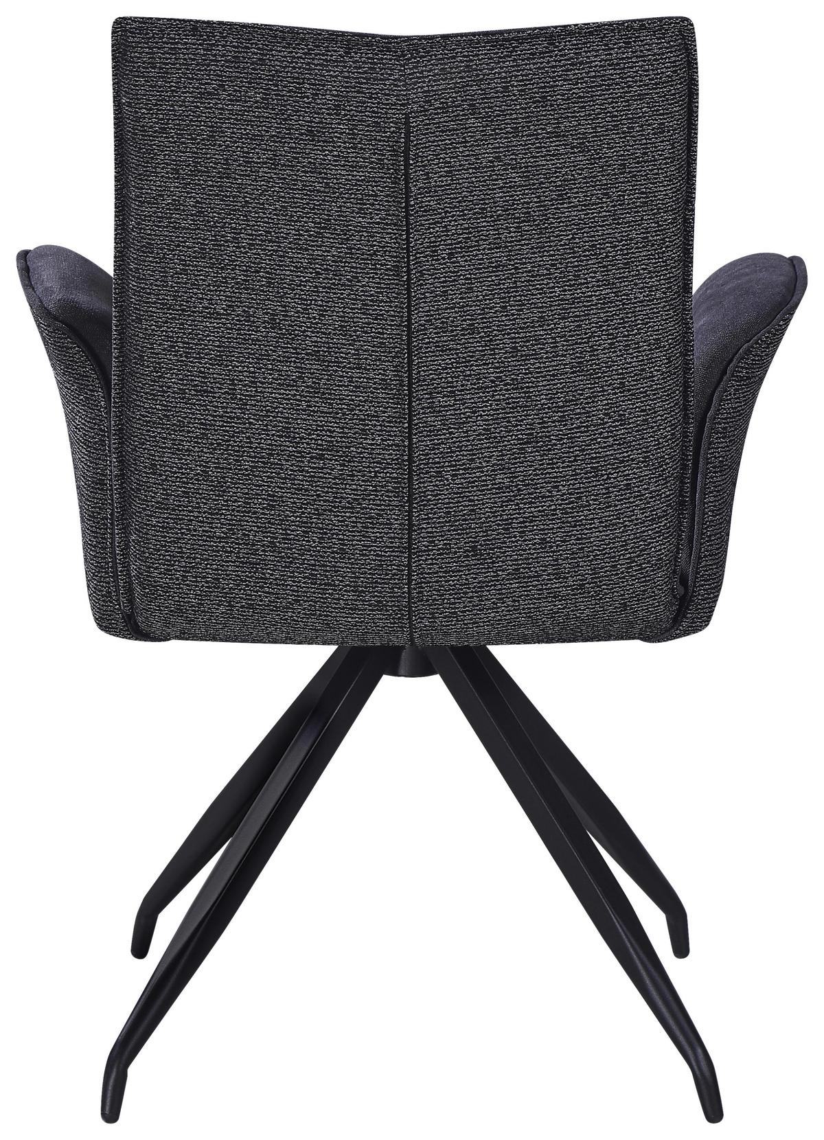 ŽIDLE S PODRUČKAMI NOVA - šedá/černá, Moderní, kov/textil (63/88/63cm) - Premium Living
