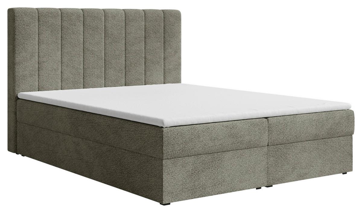 Boxbett Paris Lf: 180x200 Grün - Schwarz/Grün, MODERN, Holz/Kunststoff (180/200cm) - MID.YOU