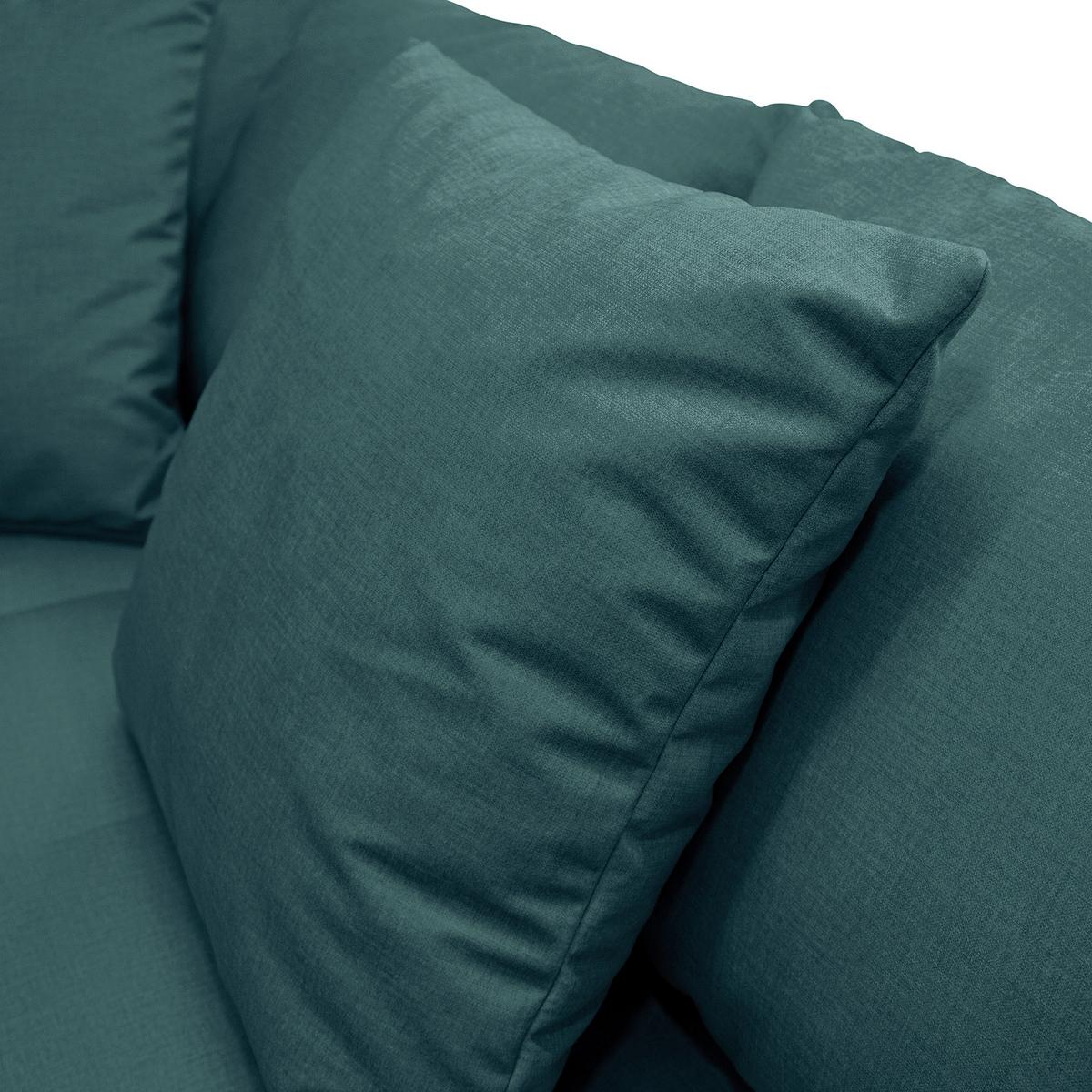 Ecksofa Pruno, Petrol S: 247x174 Cm - Petrol/Schwarz, Design, Textil (247/174cm) - MID.YOU