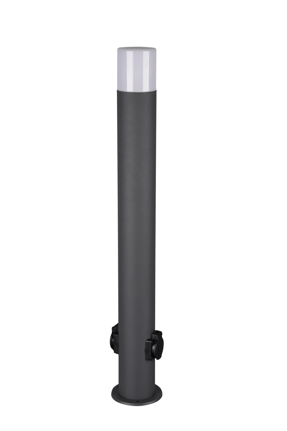 Wegeleuchte Hoosic 28 Watt Metall Kunststoff - Anthrazit, Design, Kunststoff/Metall (12/80cm) - Trio Leuchten