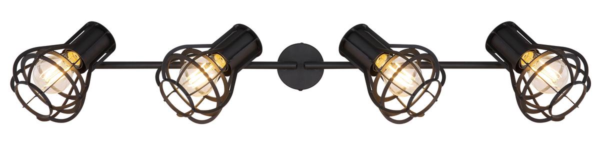 Strahler 15388-4 - Schwarz, MODERN, Metall (70/13/22,5cm)