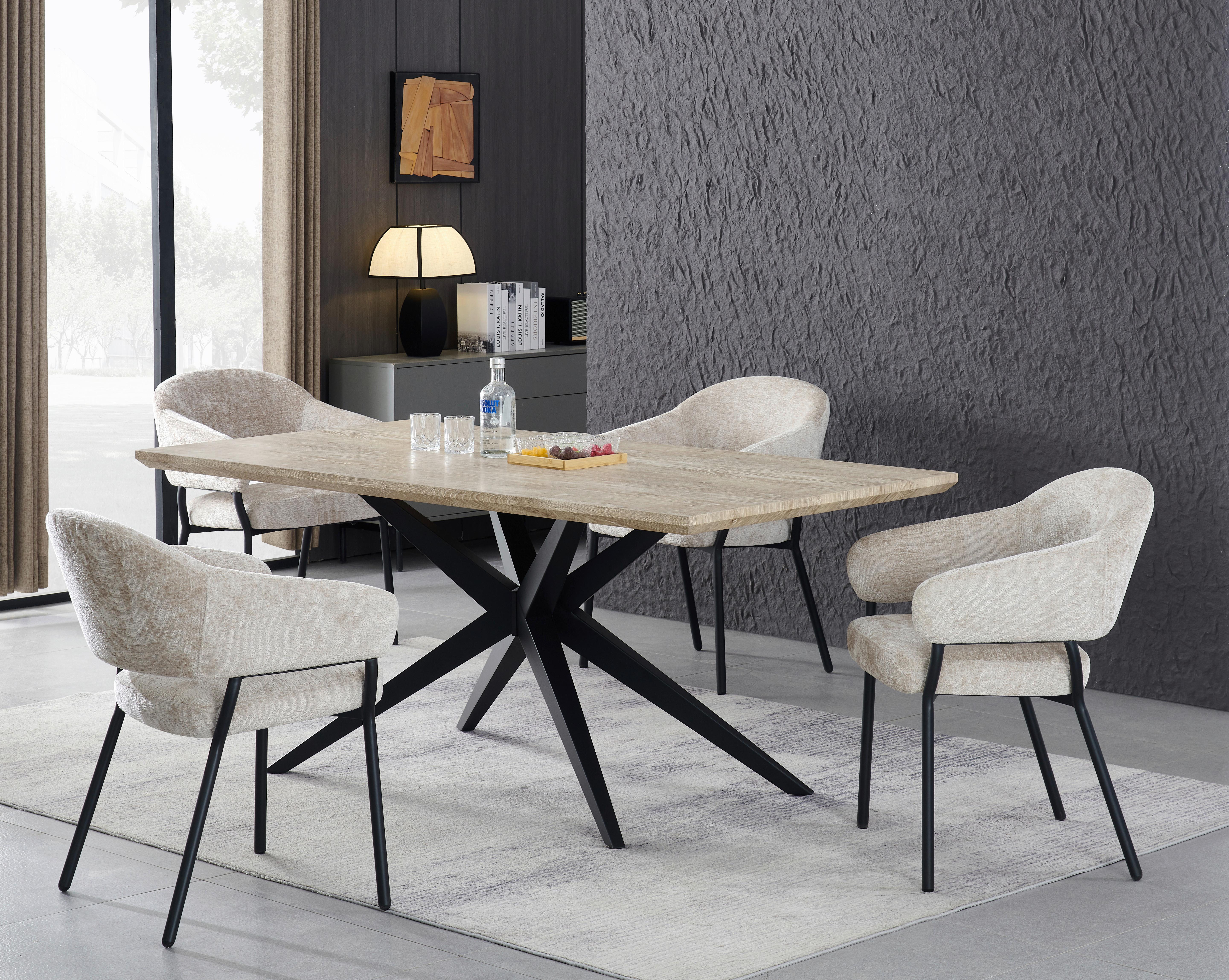 Armlehnstuhl Nova Mikrofaser Beige, B: 60 cm - Beige/Schwarz, KONVENTIONELL, Holz/Textil (60/80/62cm) - MID.YOU