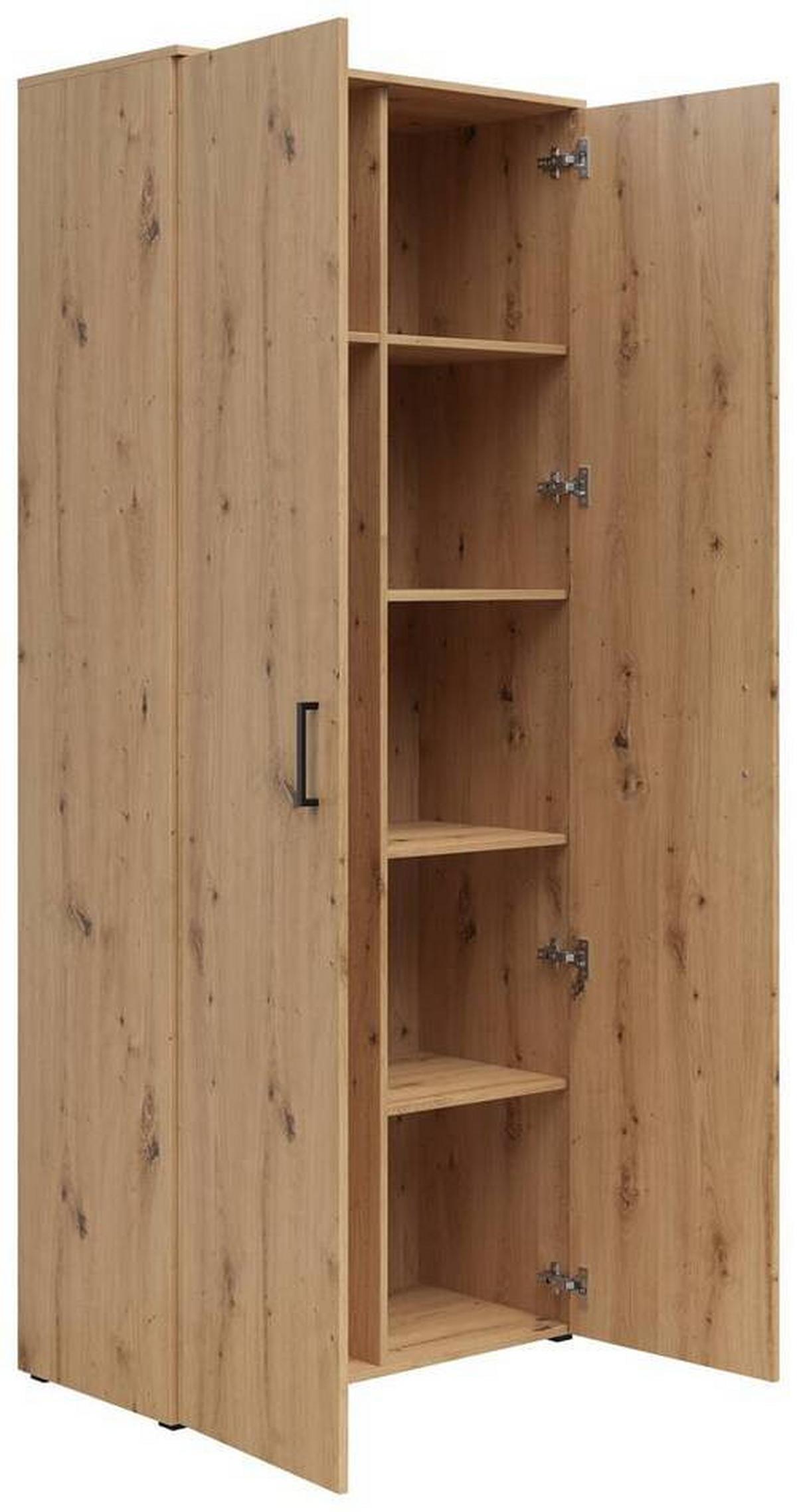 Szekrény Multistauraum - Artisan tölgy, Modern, faalapú anyag (80/195/40cm) - Carryhome