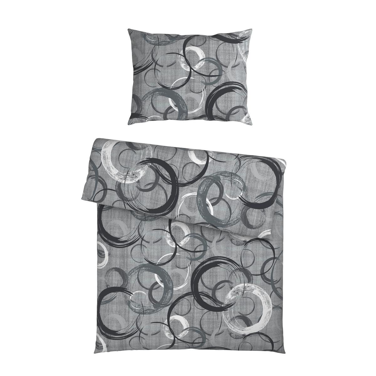 Bettwäsche Barbara - Grau, MODERN, Textil - Luca Bessoni