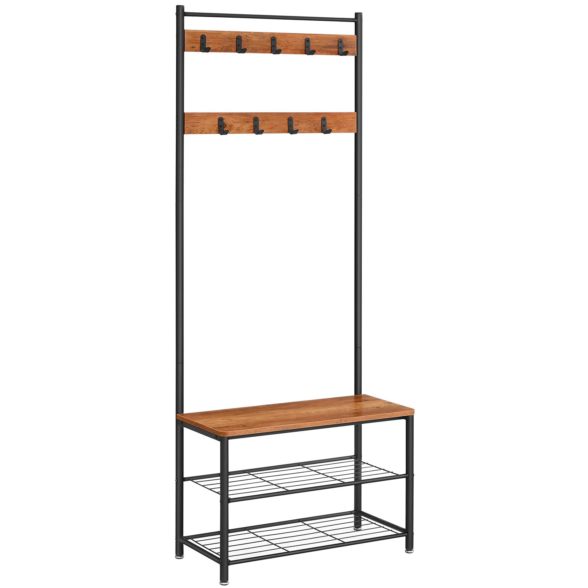 PREDSIEŇOVÝ NÁBYTOK EICHE - čierna/farba duba, Trend, kov/kompozitné drevo (70/175/32cm) - Boxxx