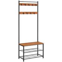 PREDSIEŇOVÝ NÁBYTOK EICHE - čierna/farba duba, Trend, kov/kompozitné drevo (70/175/32cm) - Boxxx
