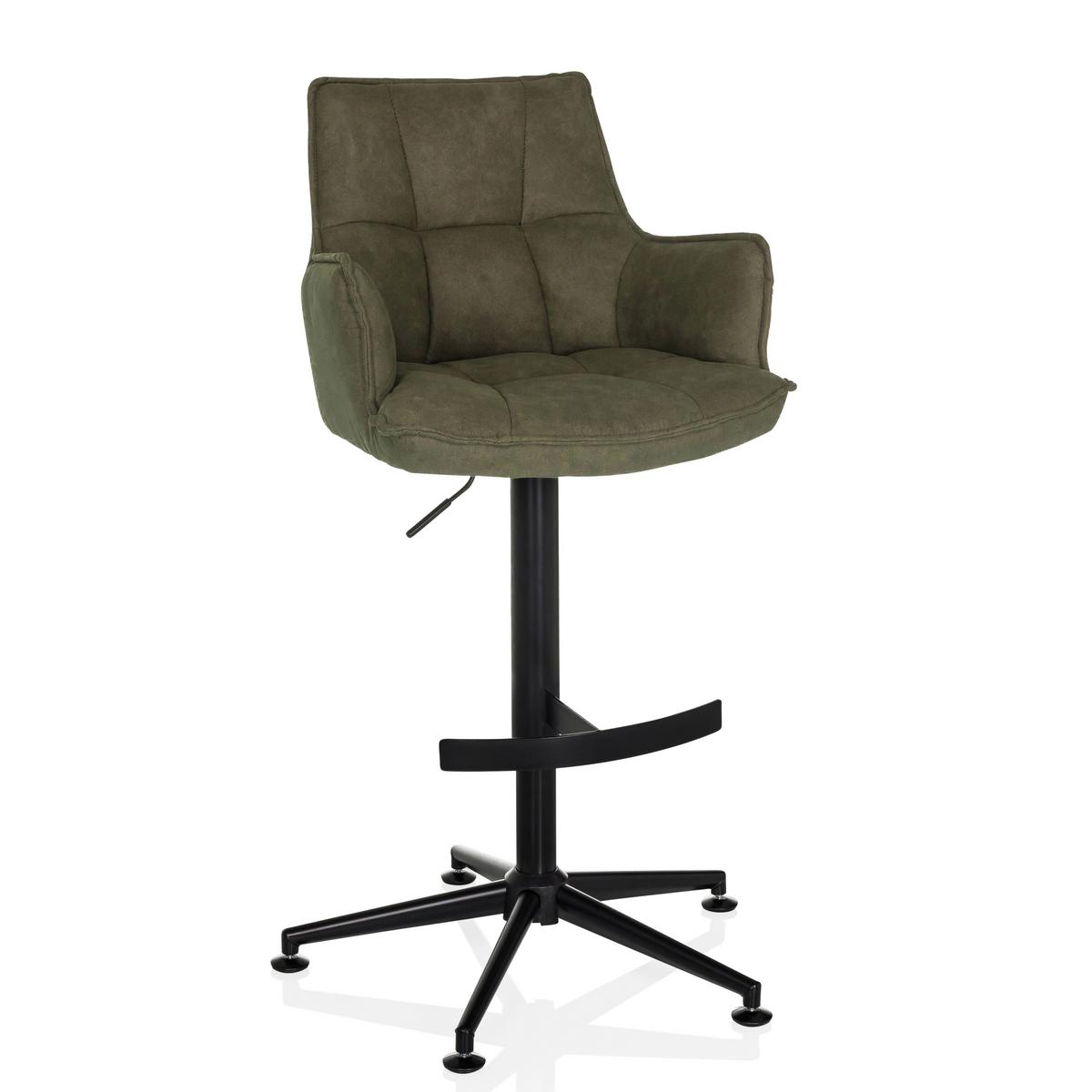 Barhocker Soalo Life High Grün B: 55 Cm - Schwarz/Grün, MODERN, Kunststoff/Textil (55/93/56cm) - MID.YOU