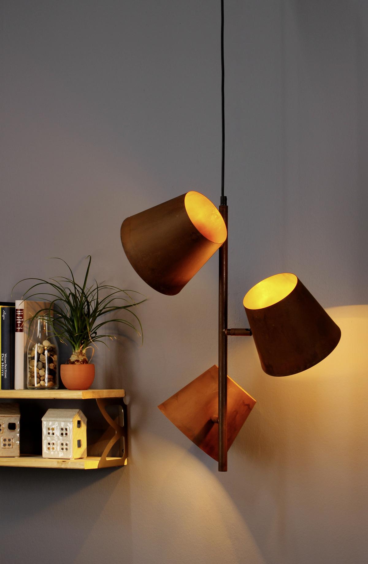 Hängeleuchte Colt H: 150 Cm 3-Flammig, Rost-Optik - Rostfarben, Design, Metall (49/150cm)