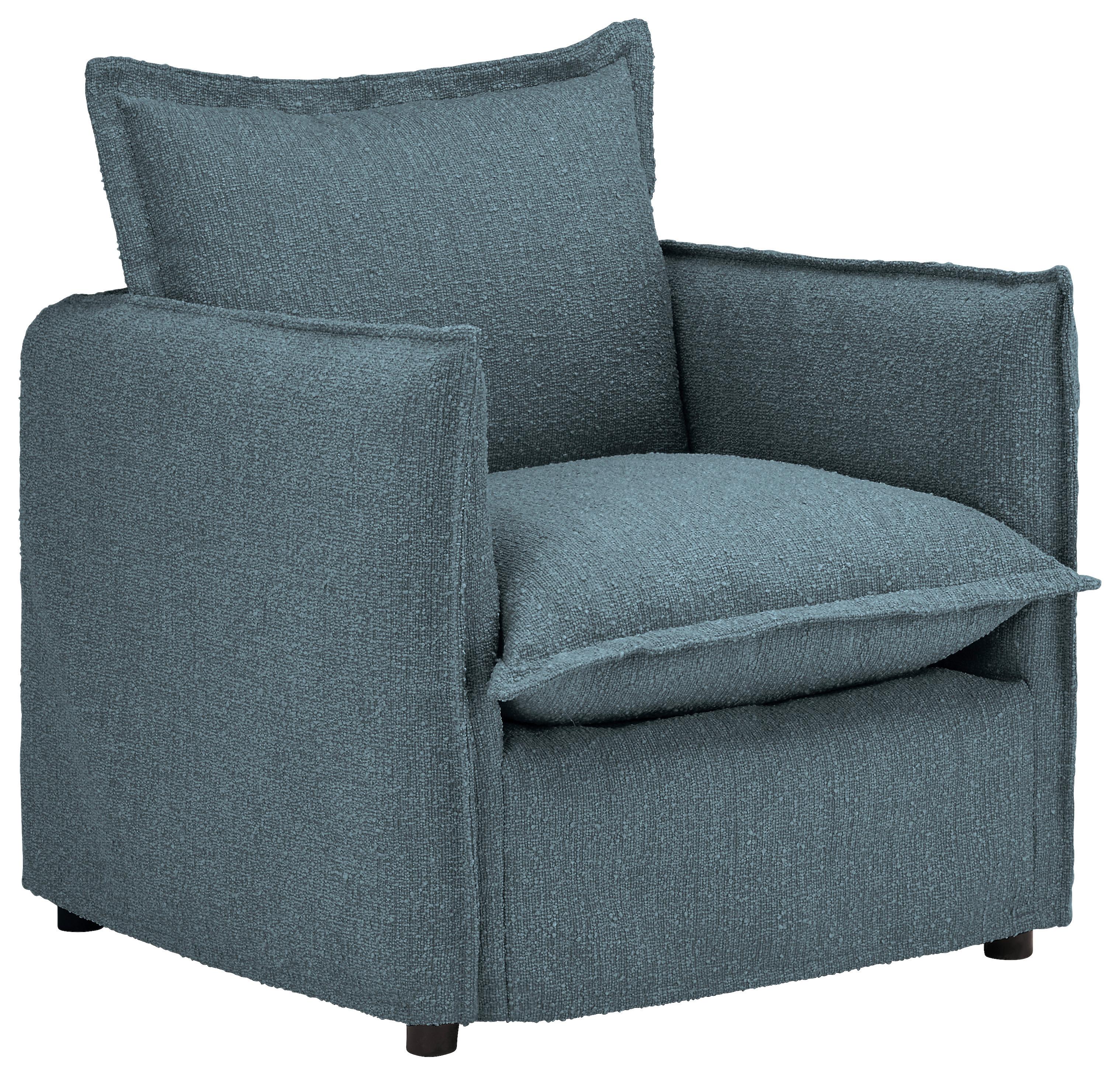 Sessel Toscana - Blau/Schwarz, Trend, Textil (120/82/98cm) - Livetastic