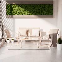 ZAHRADNÍ SADA ALIN - krémová, Moderní, kov/textil (113/73/74cm) - Mömax