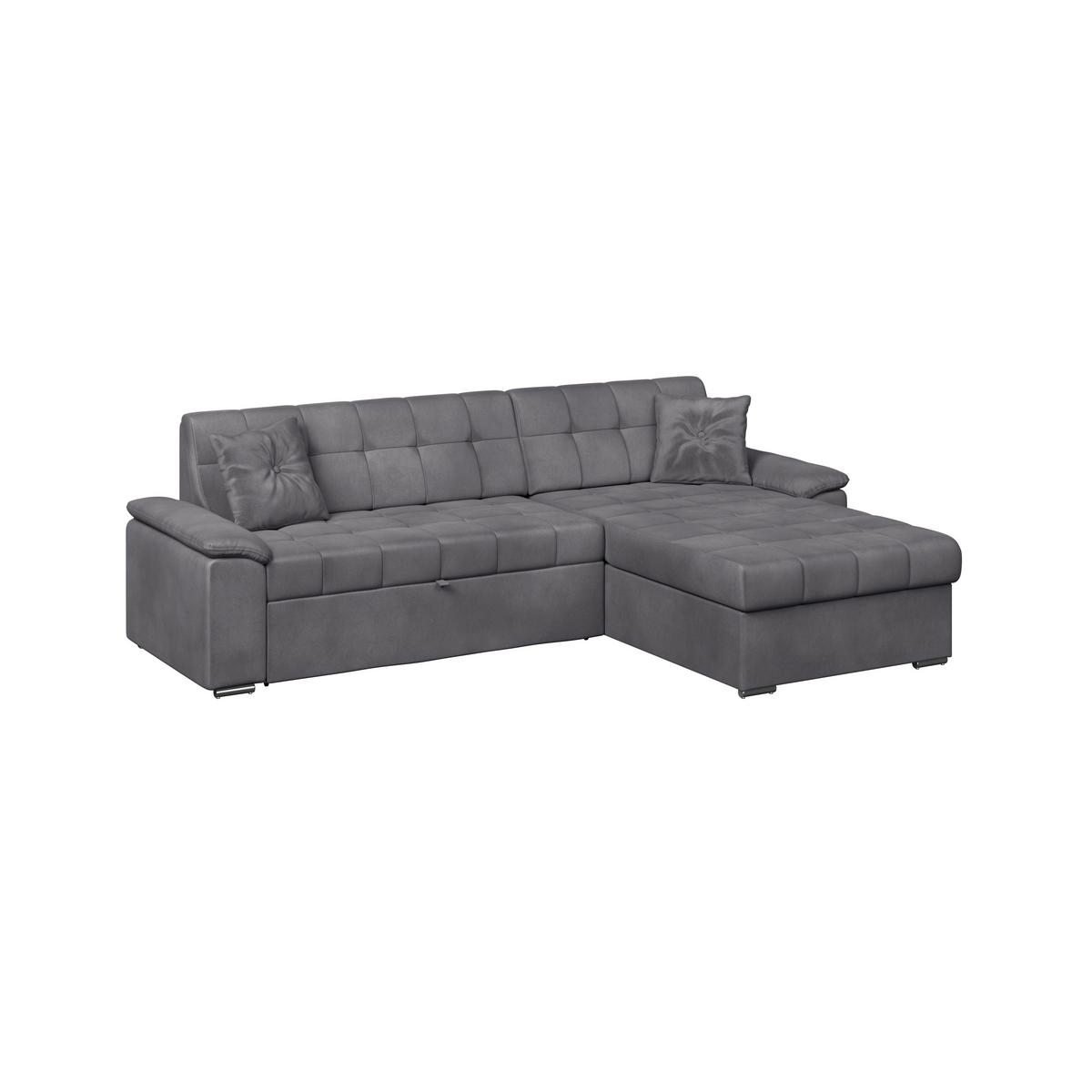 Ecksofa Bali grau, 257x167 cm - Grau, Trend, Textil (257/167cm) - Livetastic