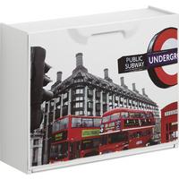 Schuhkipper London 2 1 Klappe Weiß B: 51 Cm - Rot/Schwarz, MODERN, Kunststoff (51/40,1/17,3cm)