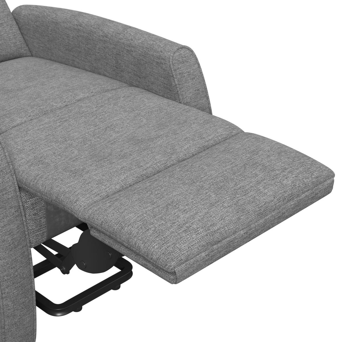 Fernsehsessel Athen Micorfaser hellgrau, B: 67,5cm - Hellgrau, MODERN, Holz/Textil (67.5/107/88.5cm)