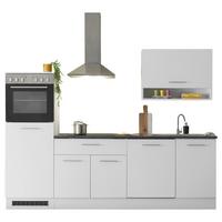 Kuchyňský blok EDDY bez spotřebičů, šířka 260 cm - šedá/bílá, Konvenční, kov/kompozitní dřevo (260cm) - MID.YOU