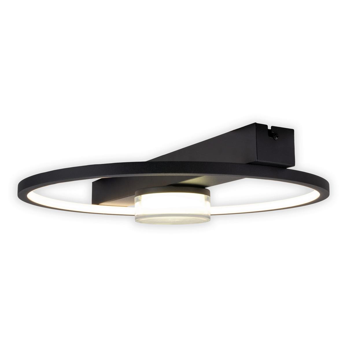 LED-Deckenleuchte 1403622 Cimo - Schwarz/Weiß, KONVENTIONELL, Kunststoff/Metall (40/38.5/8cm) - Näve