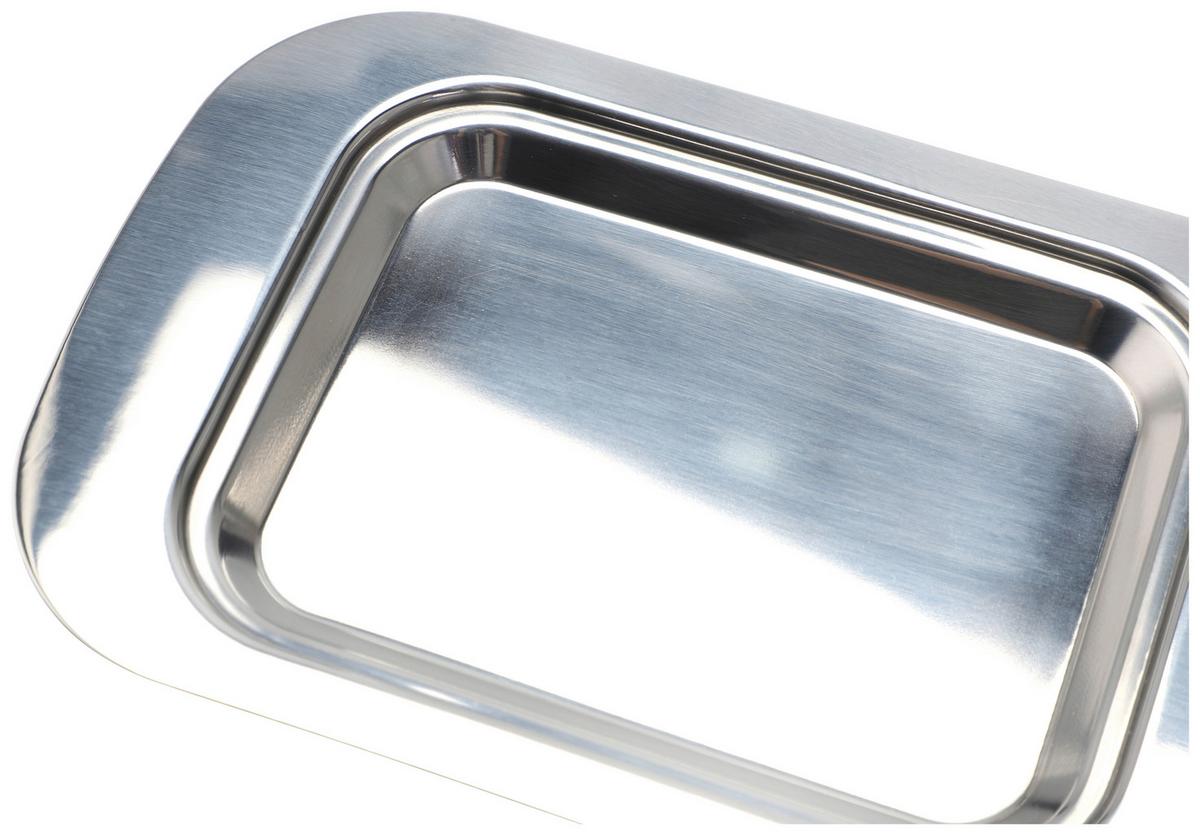 Butterdose Echtwerk Butterdose - Silberfarben, Design, Metall (18,5/12,2/7cm) - Echtwerk