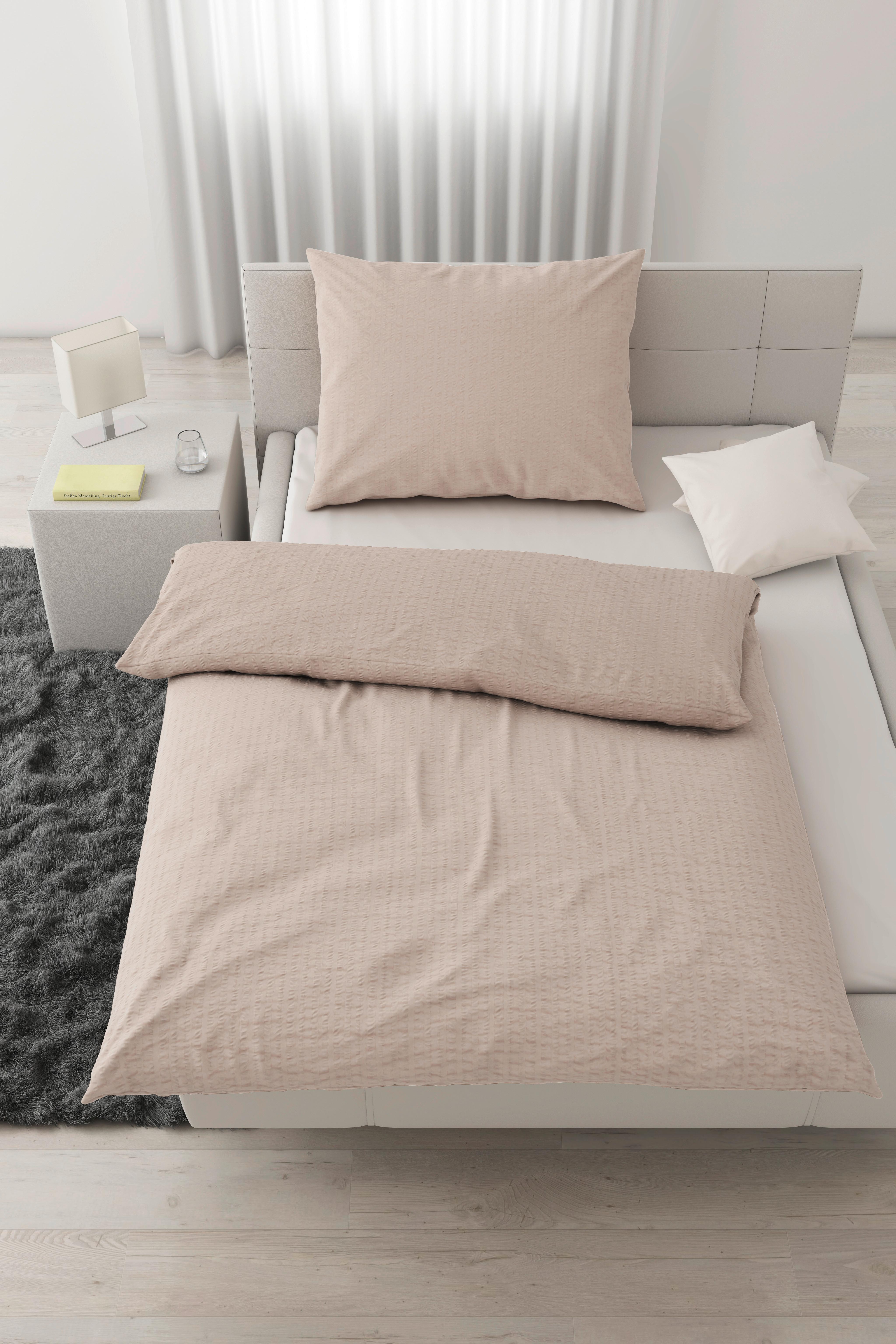 Posteľná bielizeň Gisela, 70/90 140/200cm - béžová, textil (140/200cm) - Modern Living