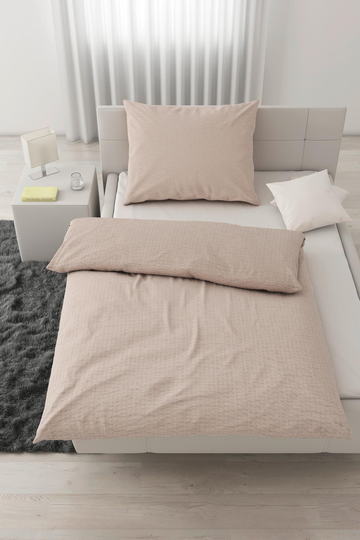 Povlečení Gisela, 70/90 140/200cm - béžová, textil (140/200cm) - Modern Living
