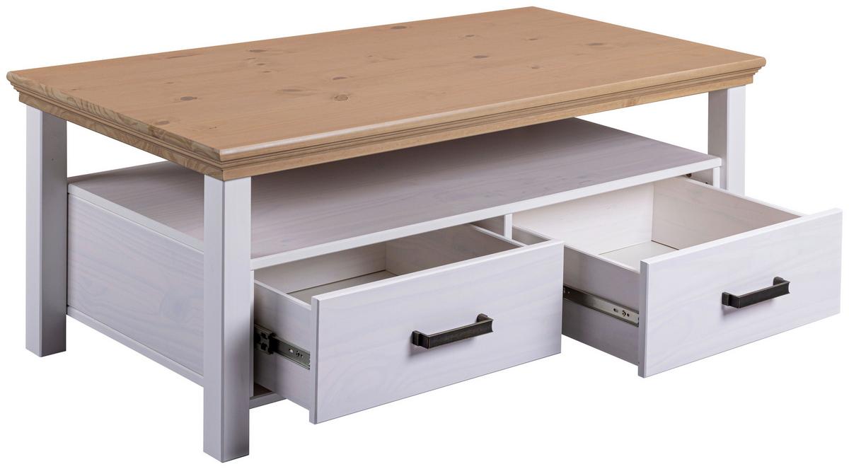 KONFERENČNÝ STOLÍK MALUNO - hnedá/medená, Romantik / Landhaus, kov/drevo (120/60/49cm)