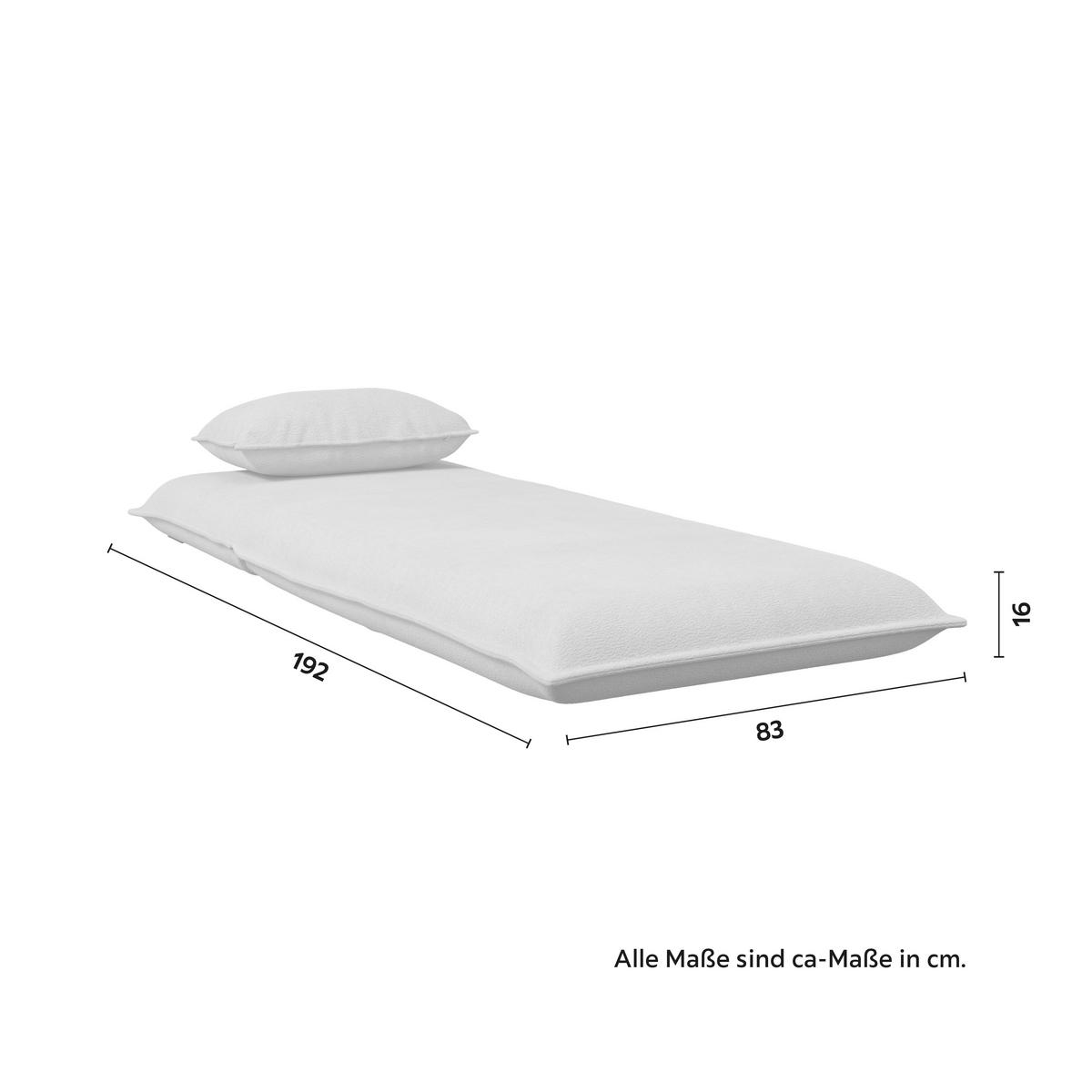 Rozkládací křeslo MACY, béžová, max. 120 kg - béžová, Moderní, kov/textil (83/70/84cm) - Bessagi Home