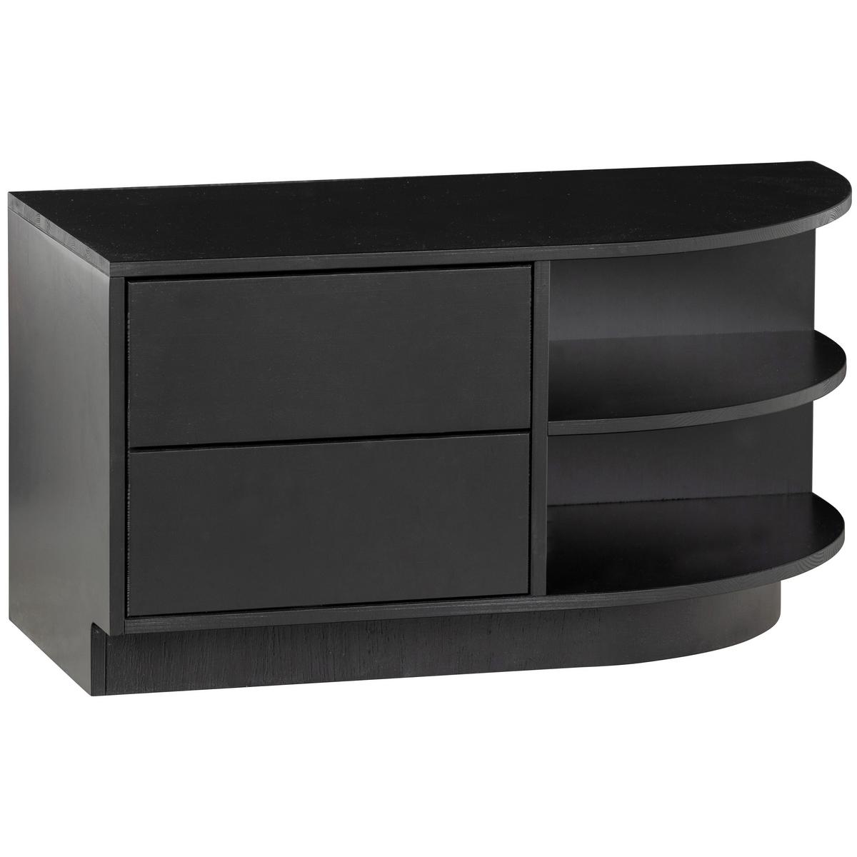 Lowboard Finca Schwarz B: 78cm - Schwarz, Design, Holz (78/40/40cm) - Livetastic