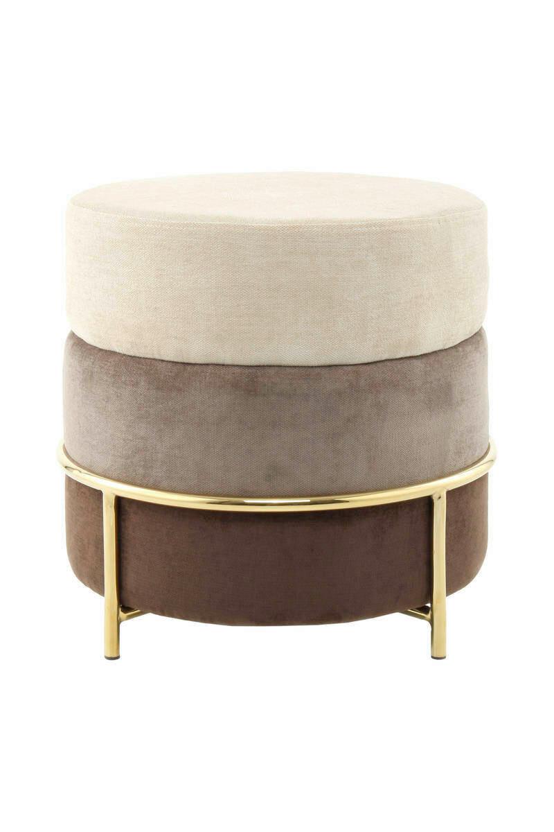 Pouf Struktur Creme DxH: 48,5x46 cm Rund