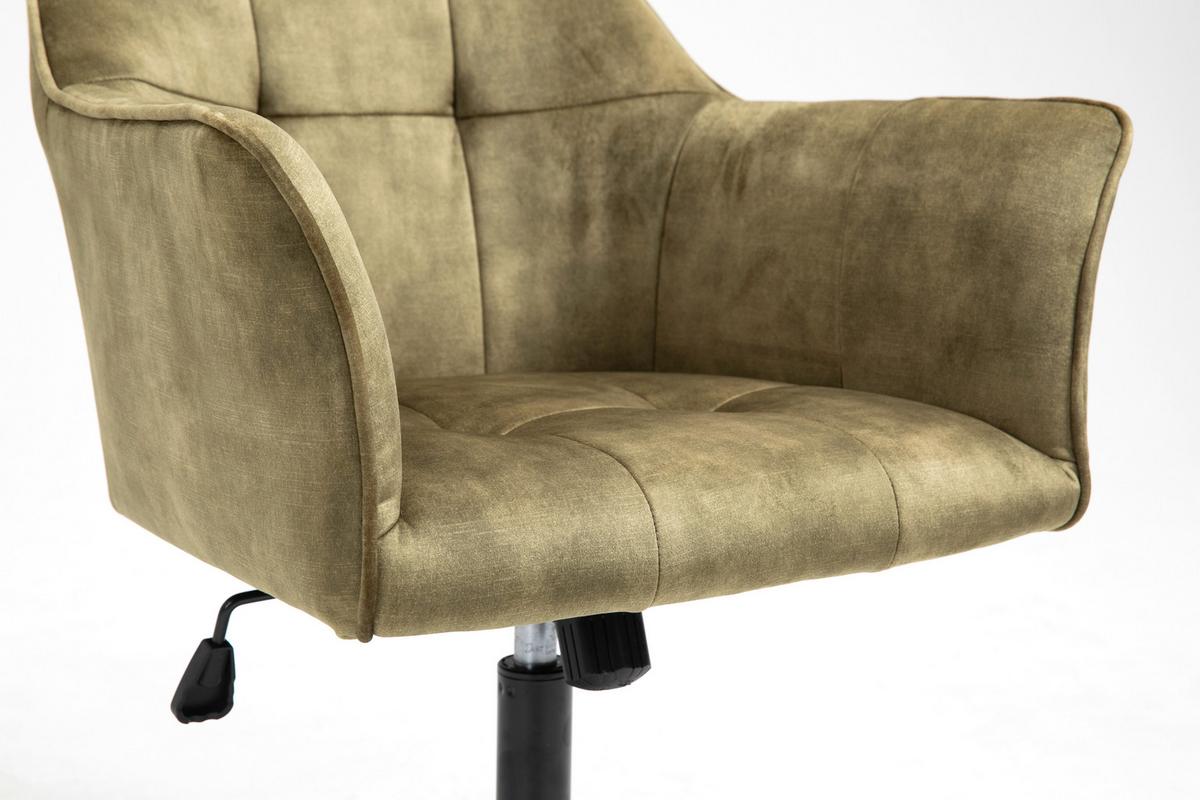 Drehstuhl Kipper - Schwarz/Olivgrün, MODERN, Kunststoff/Textil (60/90/61cm) - Livetastic