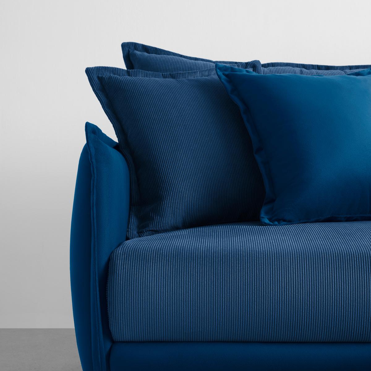 Rohová sedačka NUOVO, oboustranná, tmavě modrá - černá/tmavě modrá, Moderní, kov/textil (245/190cm) - Mömax