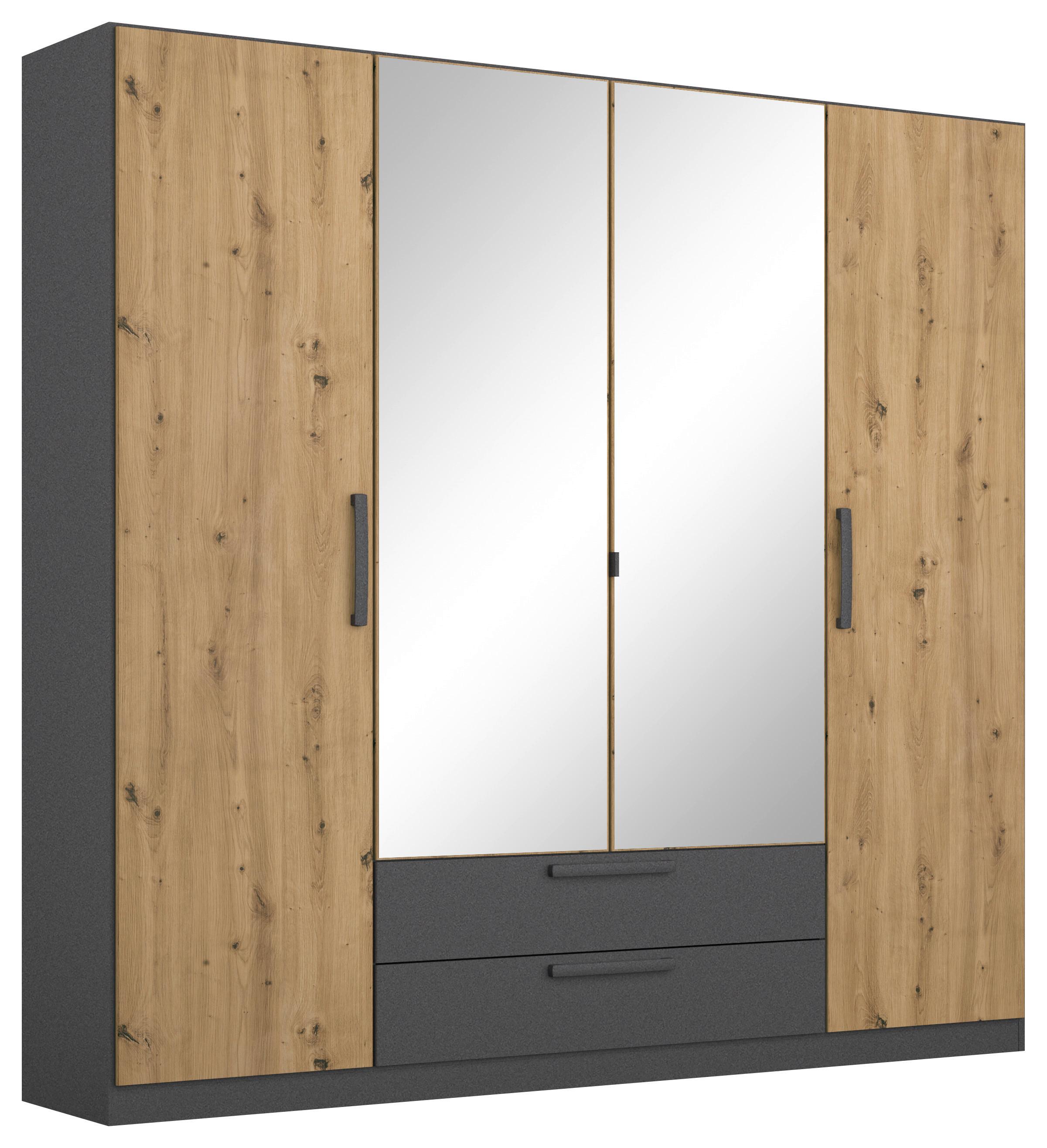 Drehtürenschrank Style-Up Eiche Artisan/Grau B: 181cm - Eiche Artisan/Grau, MODERN, Holzwerkstoff (181/197/54cm) - Rauch Möbel