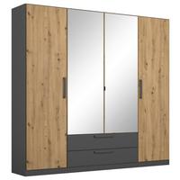 Drehtürenschrank Style-Up Eiche Artisan/Grau B: 181cm - Eiche Artisan/Grau, MODERN, Holzwerkstoff (181/197/54cm) - Rauch Möbel