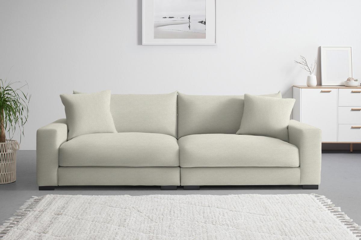 Mega pohovka PEDRO 1200, béžový manšestr - béžová, Moderní, kov/dřevo (261/83/124cm) - Mömax
