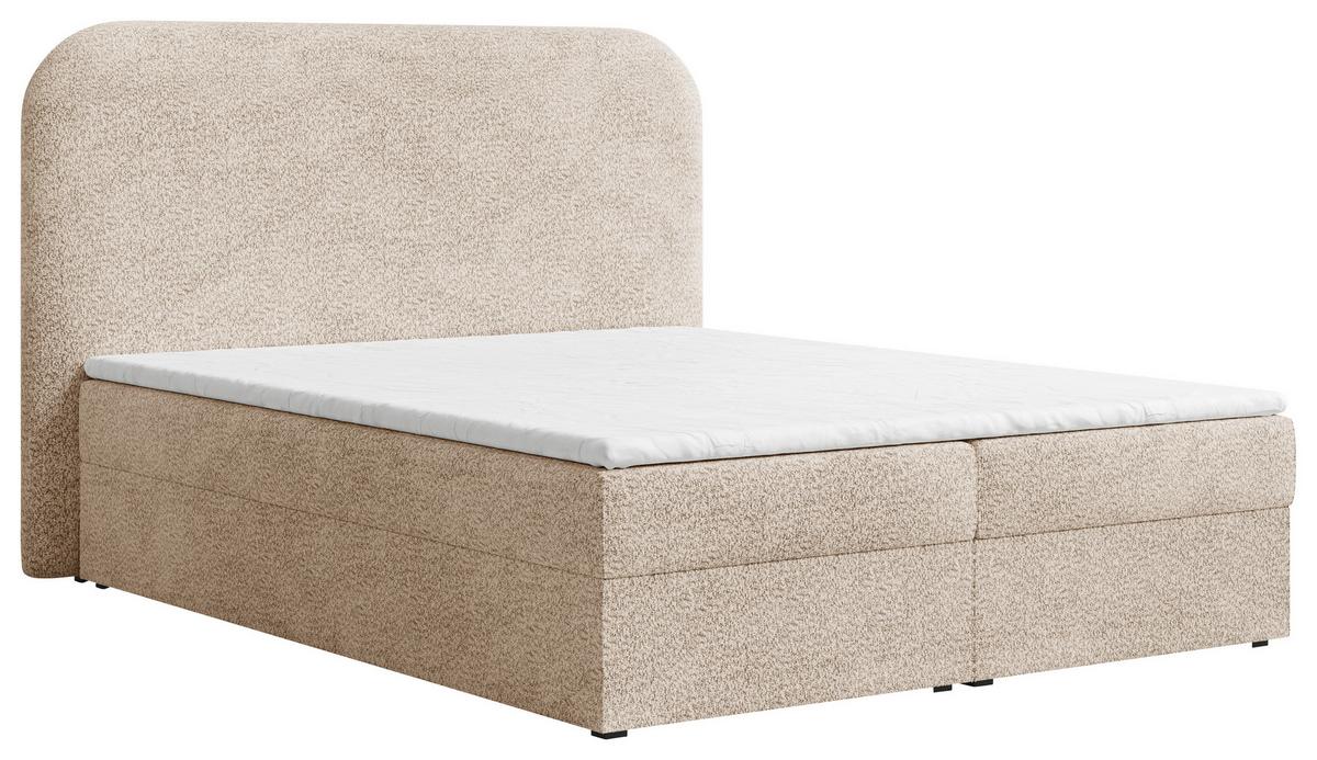 BOXBETT London Beige 140x200cm - Beige/Schwarz, MODERN, Holz/Kunststoff (140/200cm) - MID.YOU