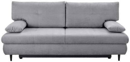 Schlafsofa Virgo - Dunkelgrau/Schwarz, KONVENTIONELL, Textil (212/97/105cm) - MID.YOU