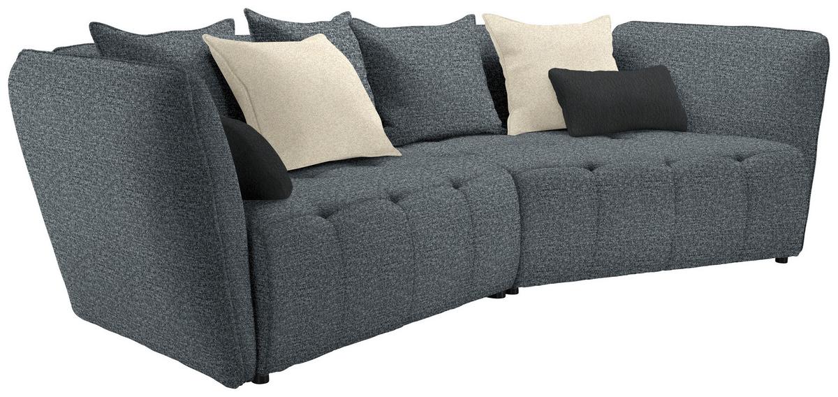 Boxspringová pohovka SOFI, šedá, krémová - šedá/černá, Moderní, textil (294/93/152cm) - Premium Living