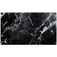 Schneidebrett Nisa - Schwarz/Weiß, Design, Glas (52/30/0,4cm) - James Wood