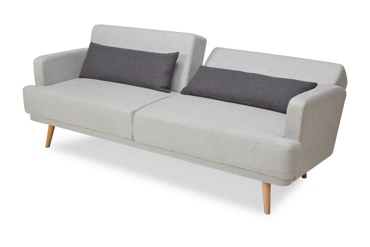 3-sitzer-sofa Hellgrau B: 214 Cm - Dunkelgrau/Hellgrau, MODERN, Textil (214/83/86cm) - Livetastic