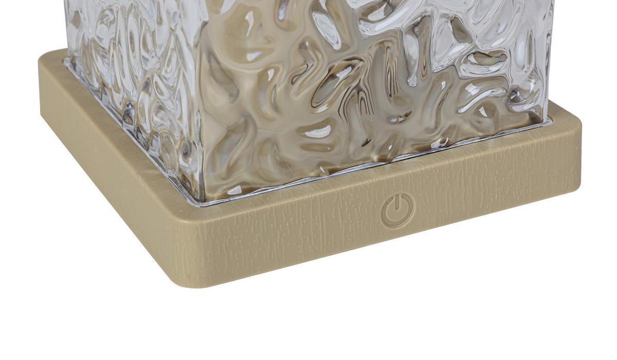 STOLNÁ LED LAMPA NIKA - priehľadné/piesková, Modern, plast (11/11/11cm) - Mömax