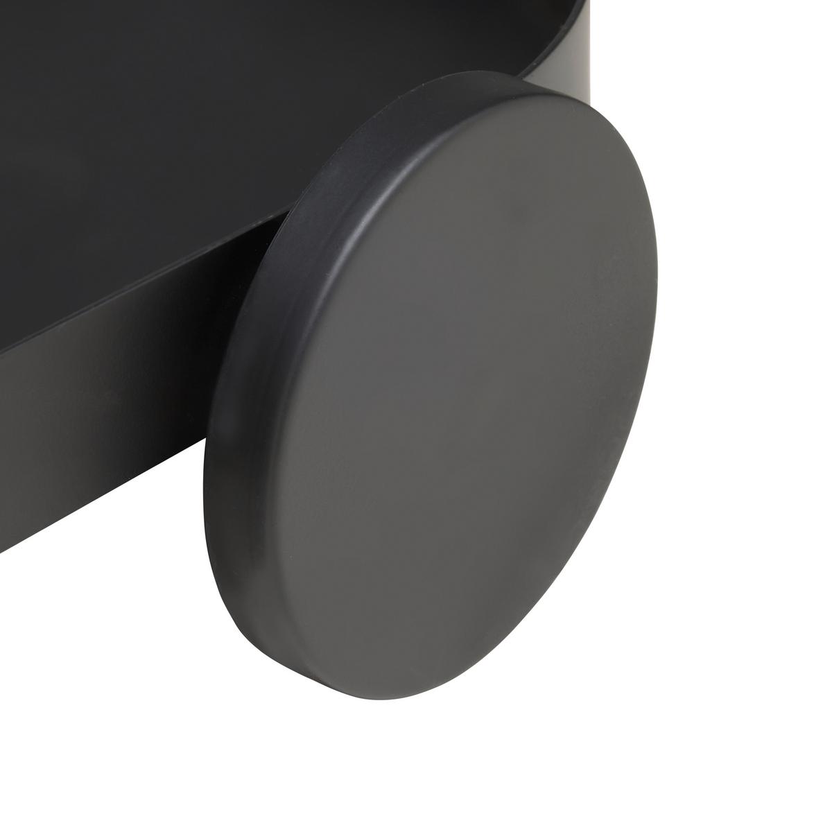 SERVÍROVACÍ VOZÍK FLAVIO -TREND- - černá, Moderní, kov (59/70/37cm) - Mömax