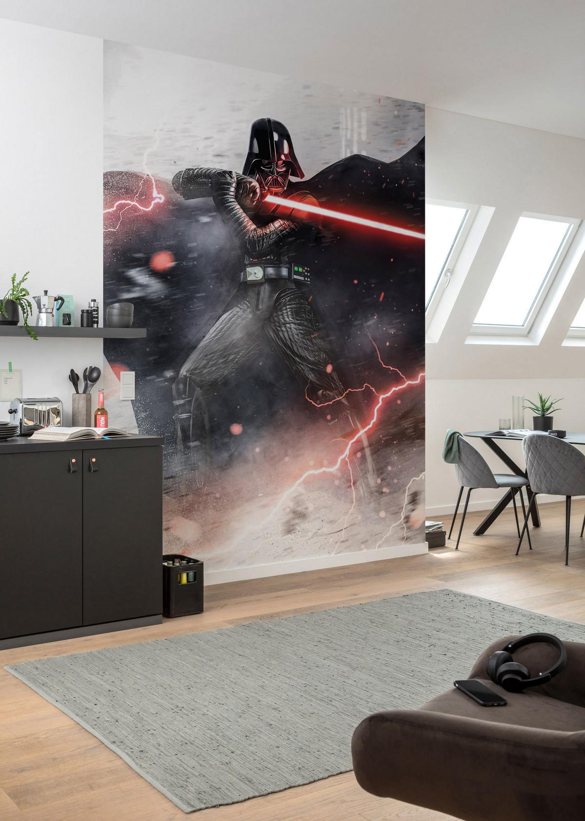 Fototapete Star Wars Vader Dark Forces - Multicolor, Trend, Textil (200/280cm)