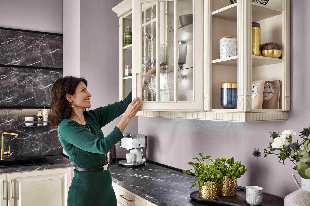 Einbauküche Chicago Frei Planbar Landhausstil - Creme, MODERN, Holzwerkstoff - Vertico