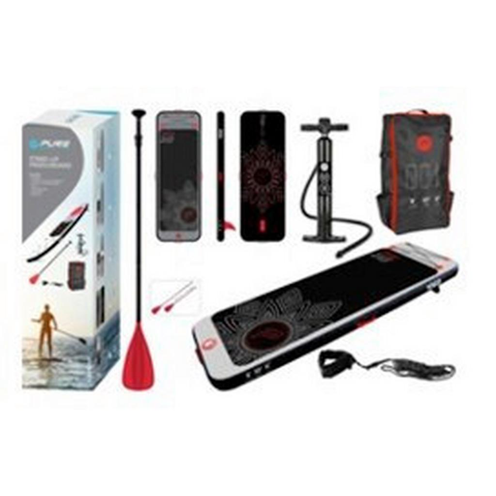 Sup-Stehpaddelboard Schwarz/Weiß/Rot