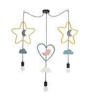KINDERHÄNGELEUCHTE 33-27528 TRIO SHS - Multicolor, Basics, Holzwerkstoff/Metall (100/36/100cm)