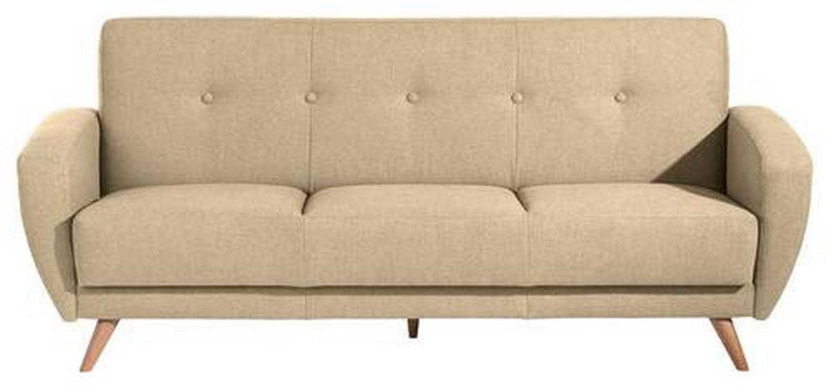3-sitzer-sofa Jerry Beige - Beige/Naturfarben, Design, Textil (208/85/82cm) - Max Winzer